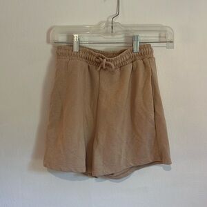 H&M tan sweat-shorts